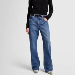 NEW 7 For All Mankind Tess Linen Blend Phoenix Trouser Relaxed Fit Jeans size 29